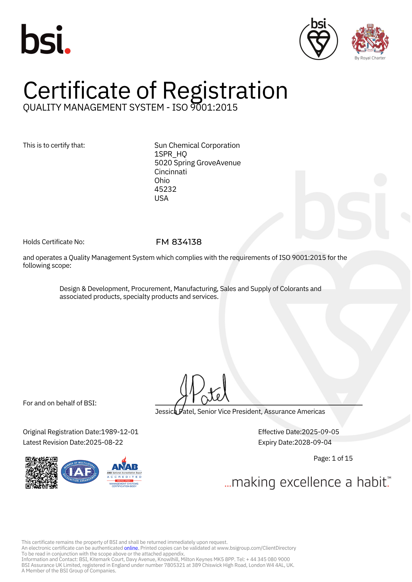Certification