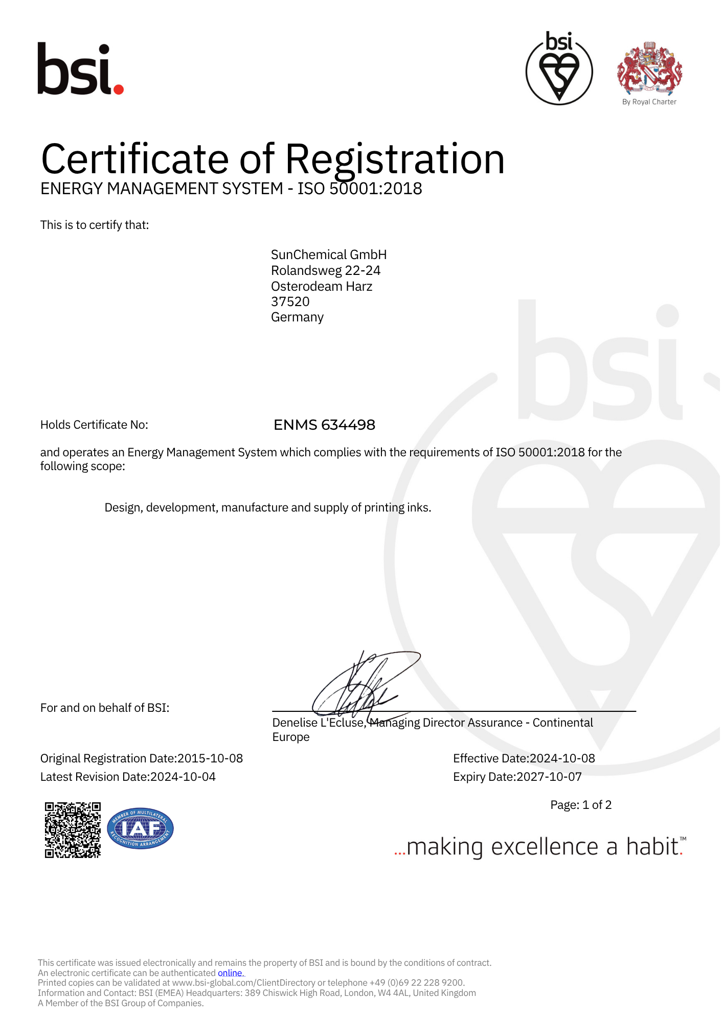 Certification