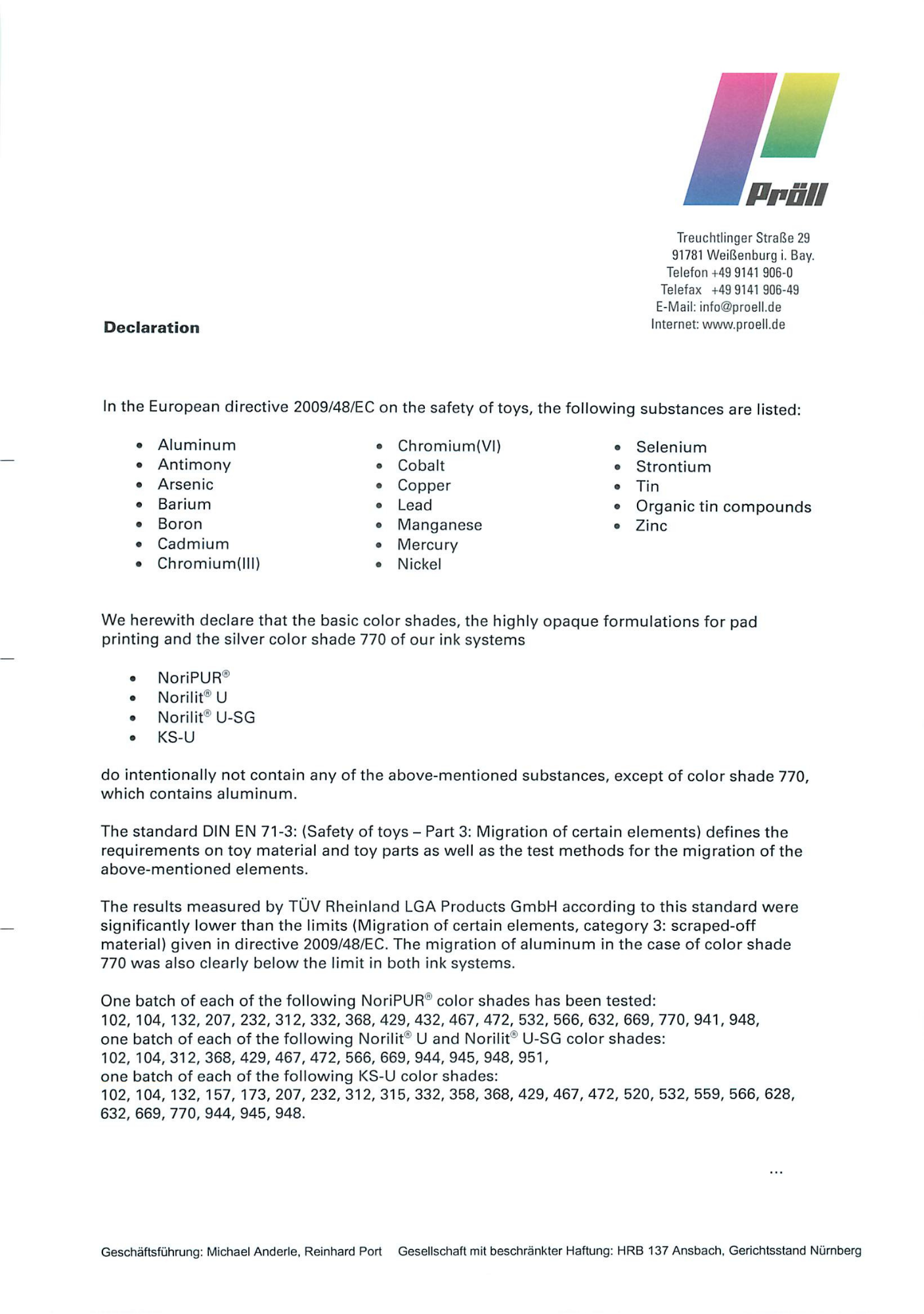 Certification