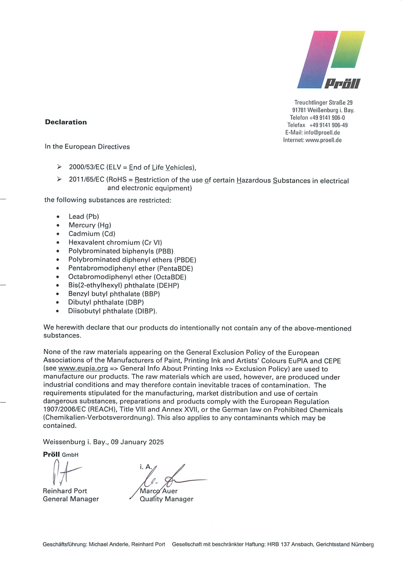 Certification
