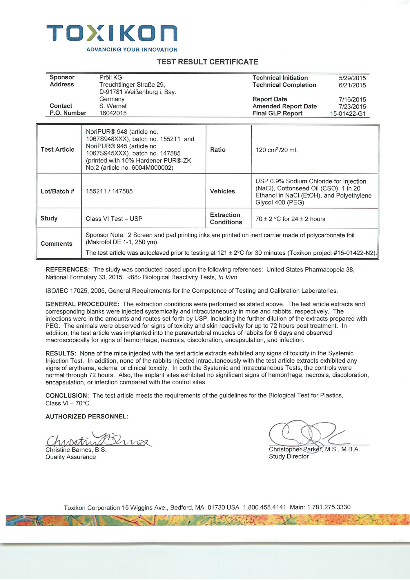 Certification